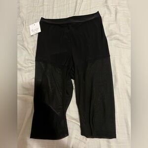 Half Mesh Biker Shorts